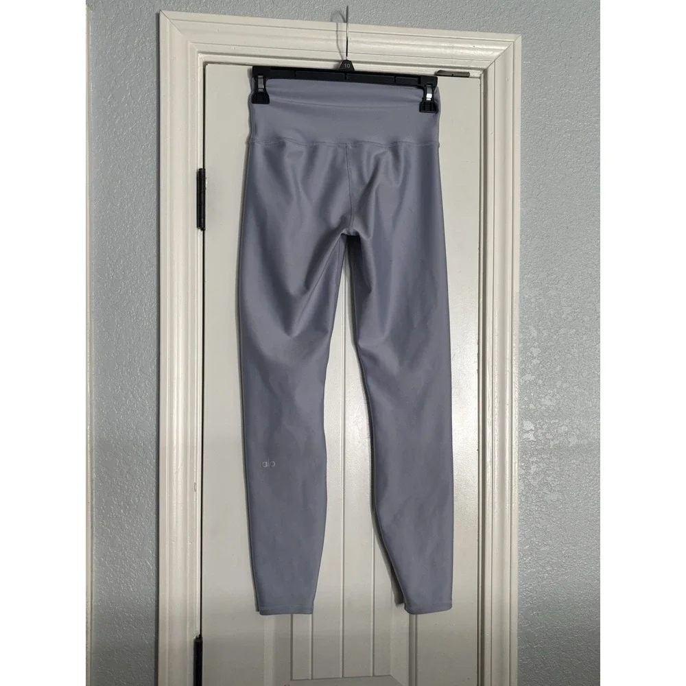 Alo Yoga High Waist Airbrush Leggings Womens XS Lavender Gray Athleisure
